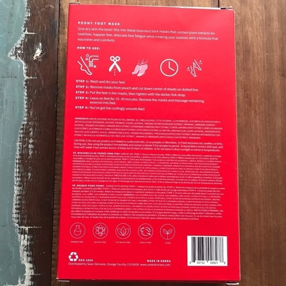 🌺Host Pick!!🌺 Soon - Peony Foot Mask - Picture 8 of 9